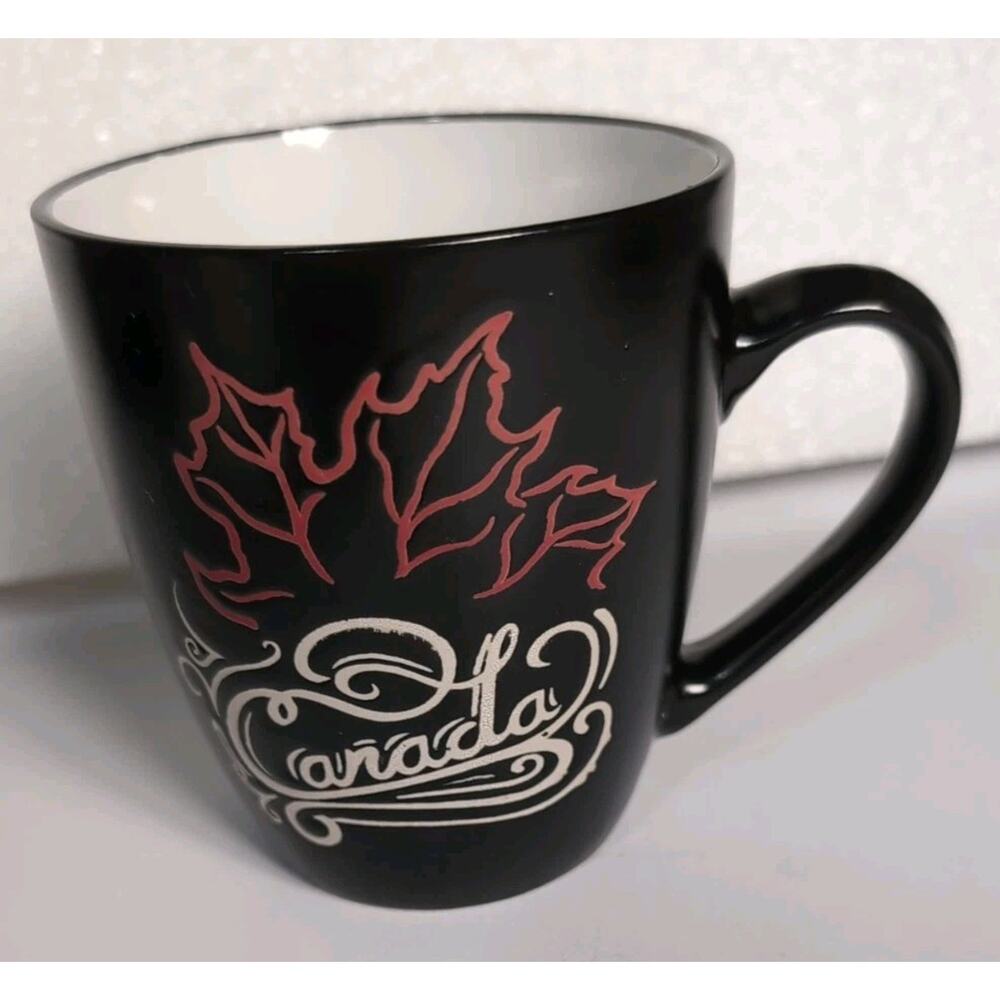 Maple Leaf Design Canada Coffee Mug Embossed